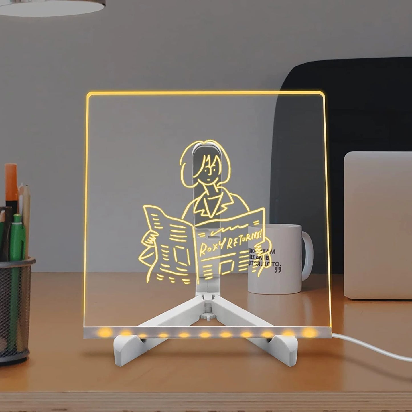 3D LED Writing Board – Rewritable Acrylic Memo Pad