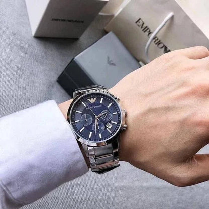 Emporio Armani Classic Silver-Blue