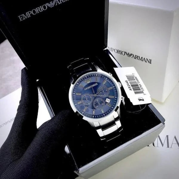 Emporio Armani Classic Silver-Blue
