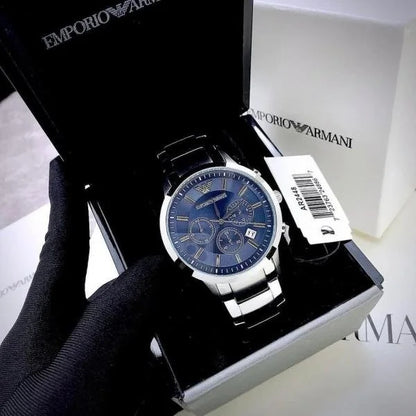 Emporio Armani Classic Silver-Blue