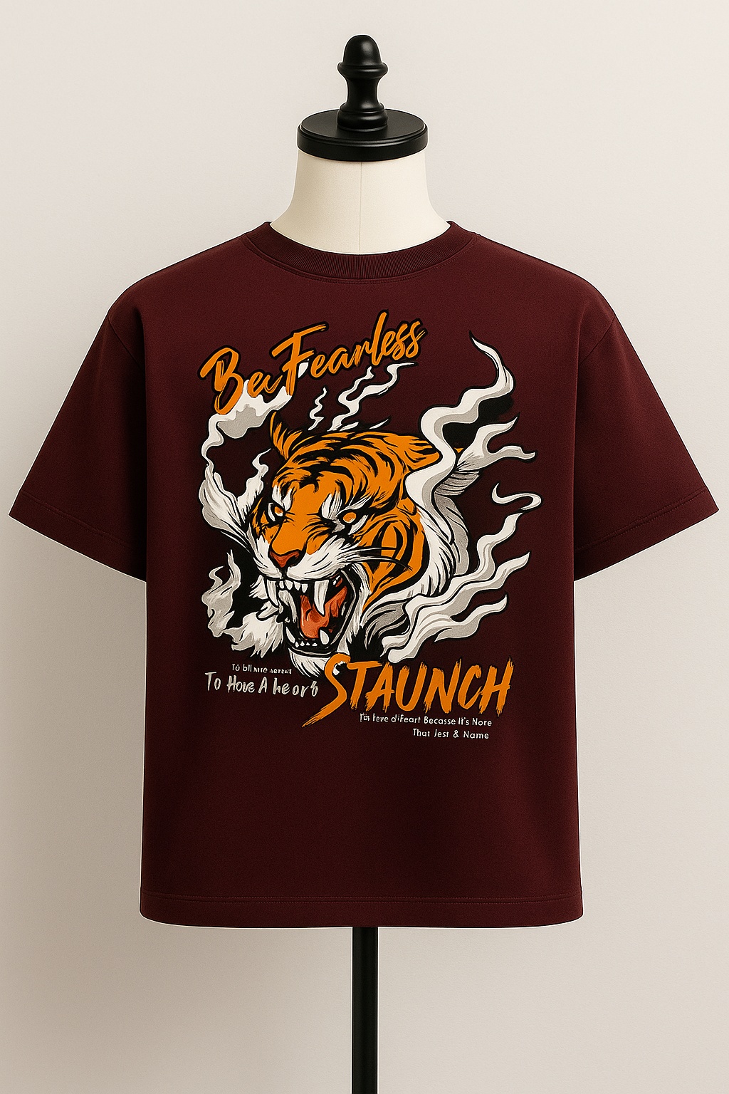 Maroon Tiger Graphic T-Shirt - ZAYELLO 