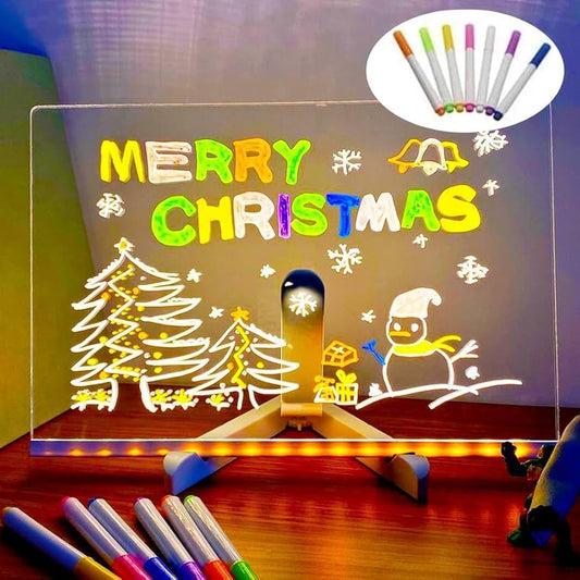 3D LED Writing Board – Rewritable Acrylic Memo Pad
