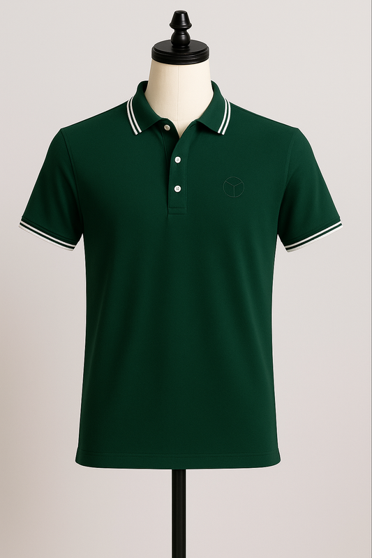 Men’s Dark Green Polo T-Shirt | Zayello Cloth | - ZAYELLO 