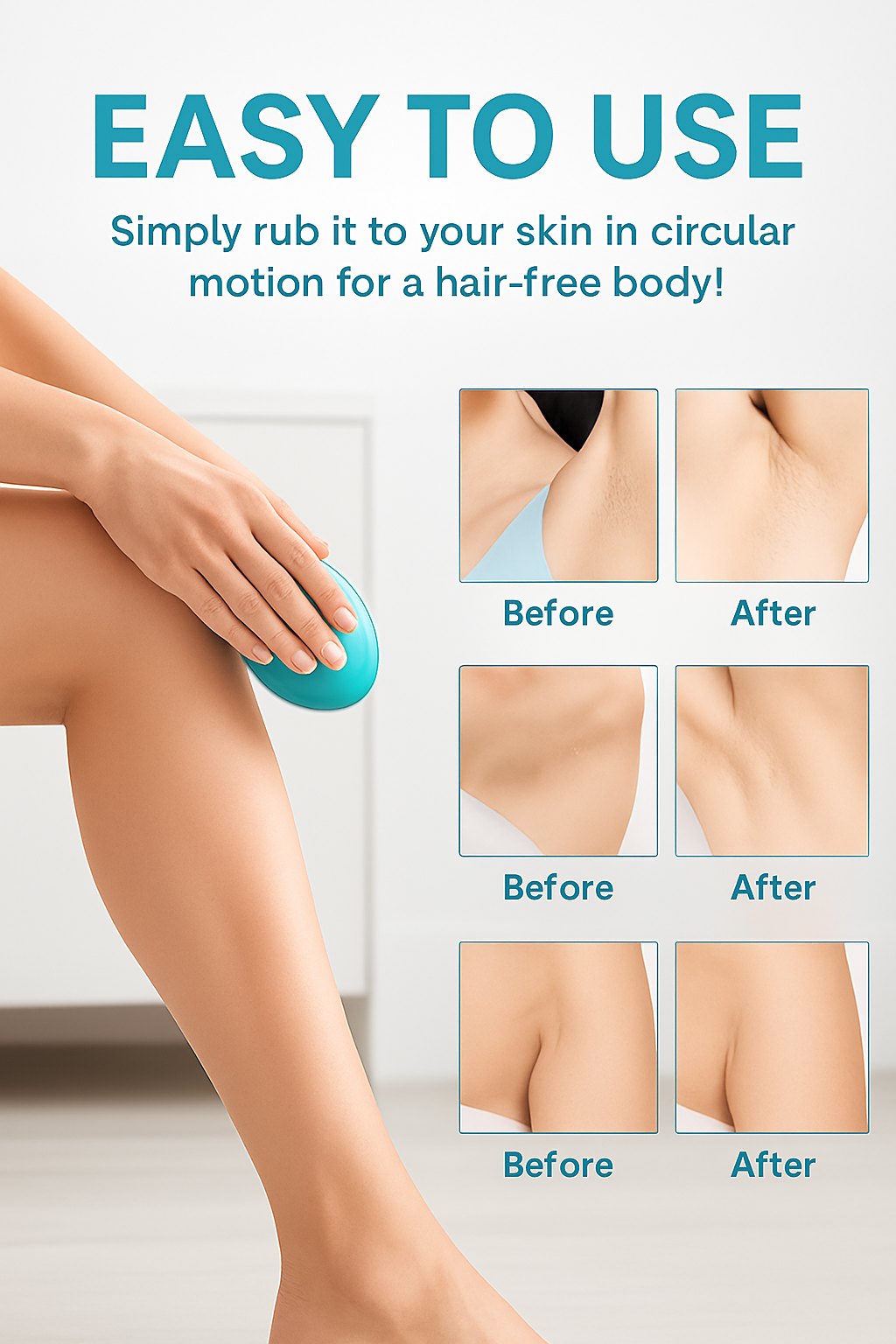 Crystal Hair Eraser – Painless Nano-Glass Exfoliator for Women & Men |