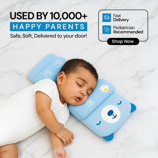 Baby Shaping Head Support Pillow with 100% Cotton Cover