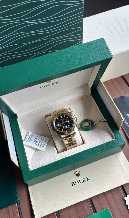 Men's Gold Daytona Chronograph Watch - ZAYELLO 