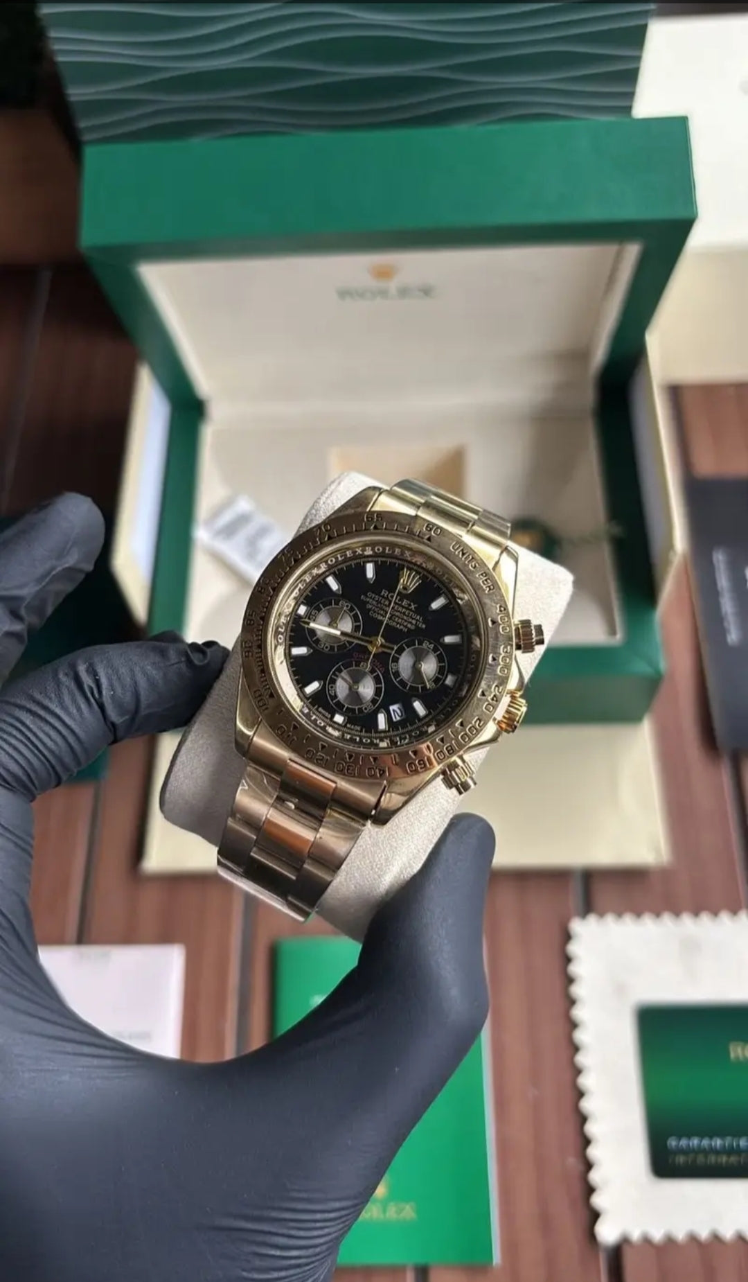 Men's Gold Daytona Chronograph Watch - ZAYELLO 