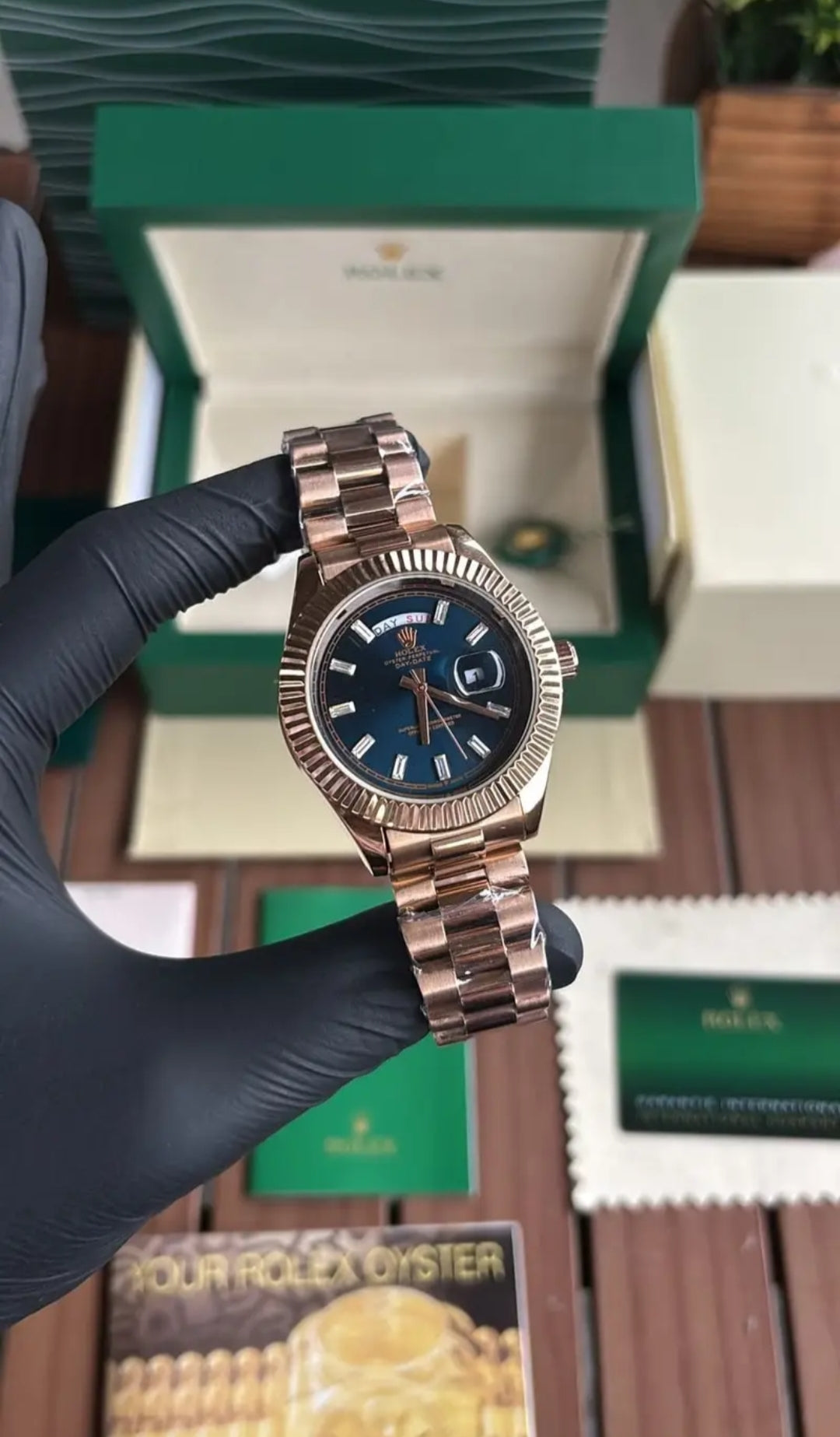 Luxury Rose Gold Day-Date Watch - ZAYELLO 