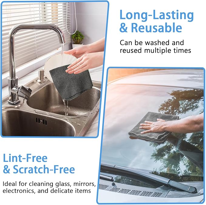 Microfiber Cleaning Cloth Roll – 50 Tear-Away Sheets for Effortless Cleaning! - ZAYELLO 