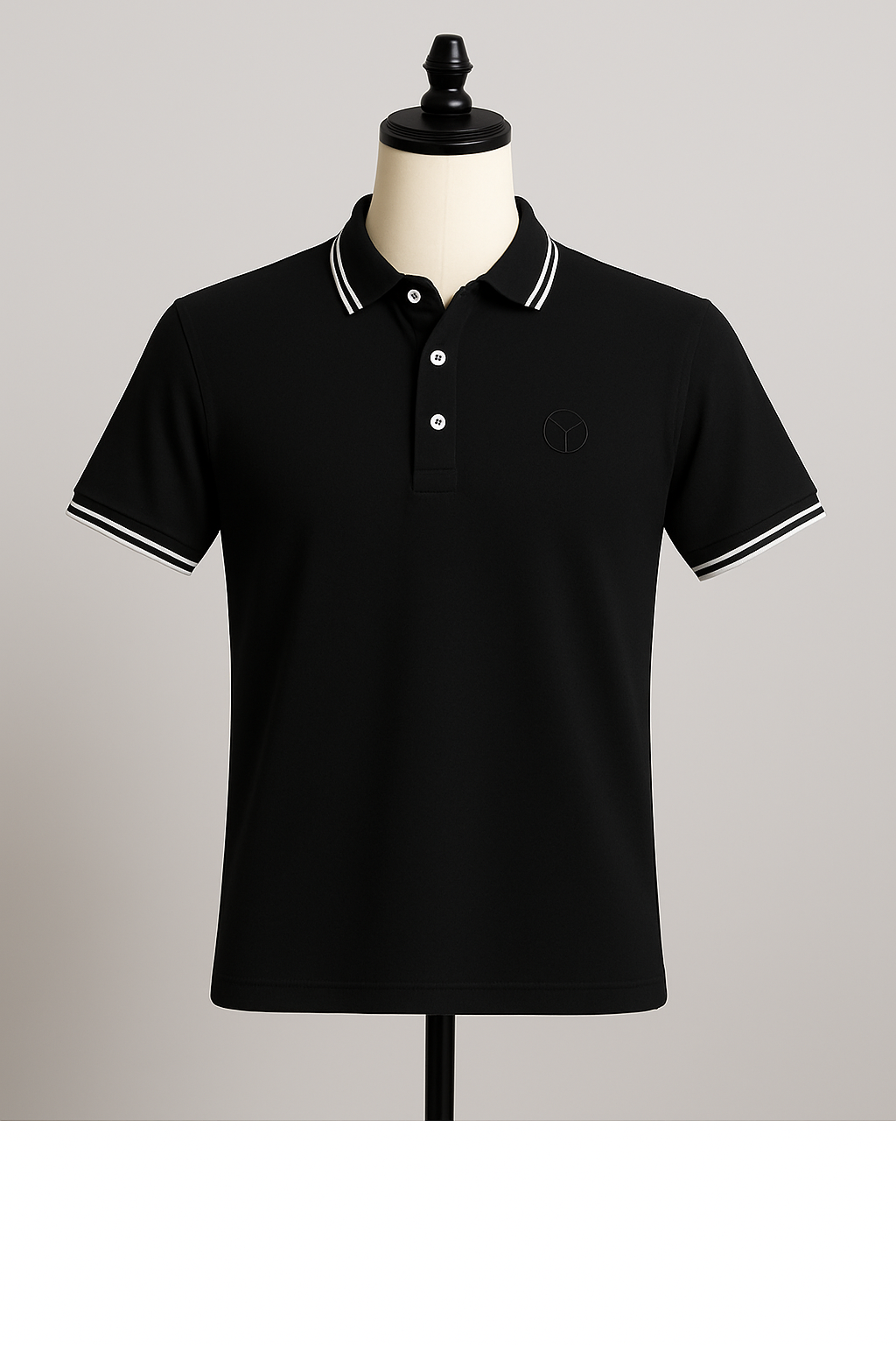 Men’s Polo T-Shirt with White Tipping - ZAYELLO 